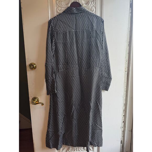 COS Printed Midi Black & White Geometric Shirt Dress EUC Size EUR 36 $135 MSRP - Picture 9 of 13